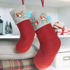 Robin and Mistletoe Christmas Stocking